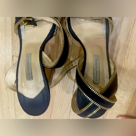 bionda castana platforms (calf and suede mix) size 8 (39), gently used. - Picture 2 of 5